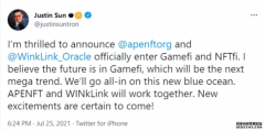 孙宇晨再落一子，APENFT和WINkLink要携手布局GameF